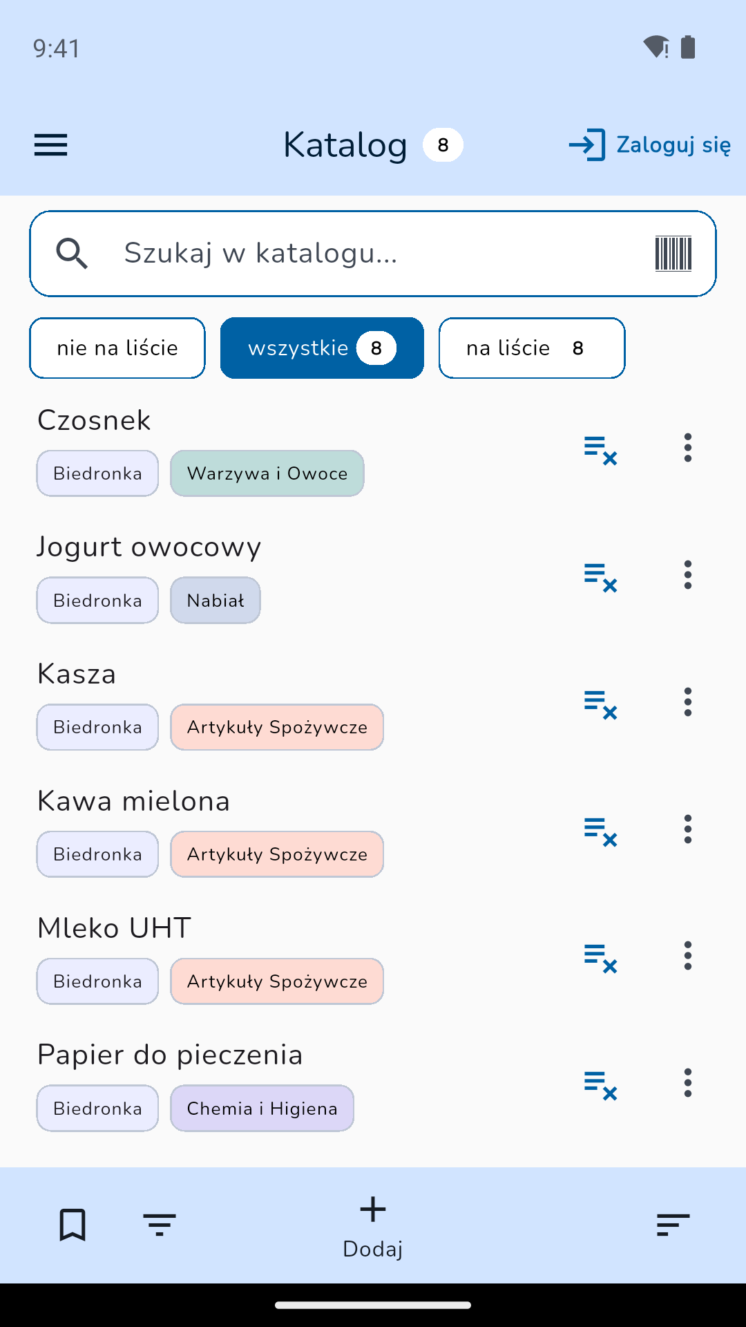 Catalogo prodotti